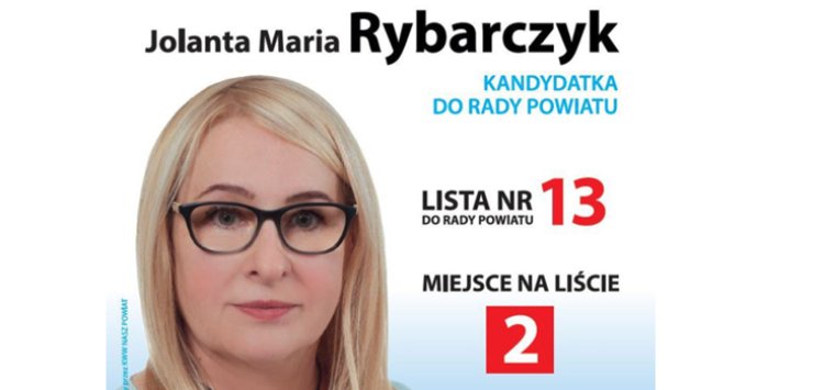 Jolanta Maria Rybarczyk - Kandydatka do Rady Powiatu.